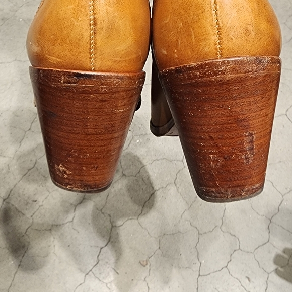 FRYE Lt Brown/Off-white Mesh Insets Faye Short Boots Women's Size 10 - Picture 9 of 14